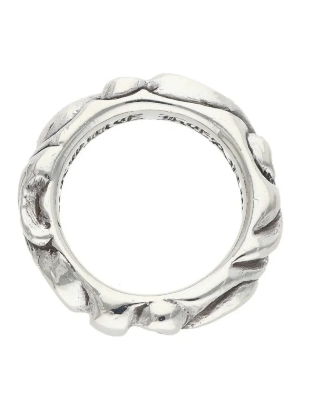 Chrome Hearts Scrl Band Scroll Silver Ring